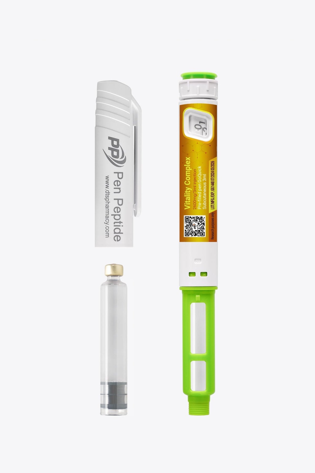 Vitality Complex (Glutathion, NMN & Resveratrol) in Form eines Injektionspens zur subkutanen Anwendung