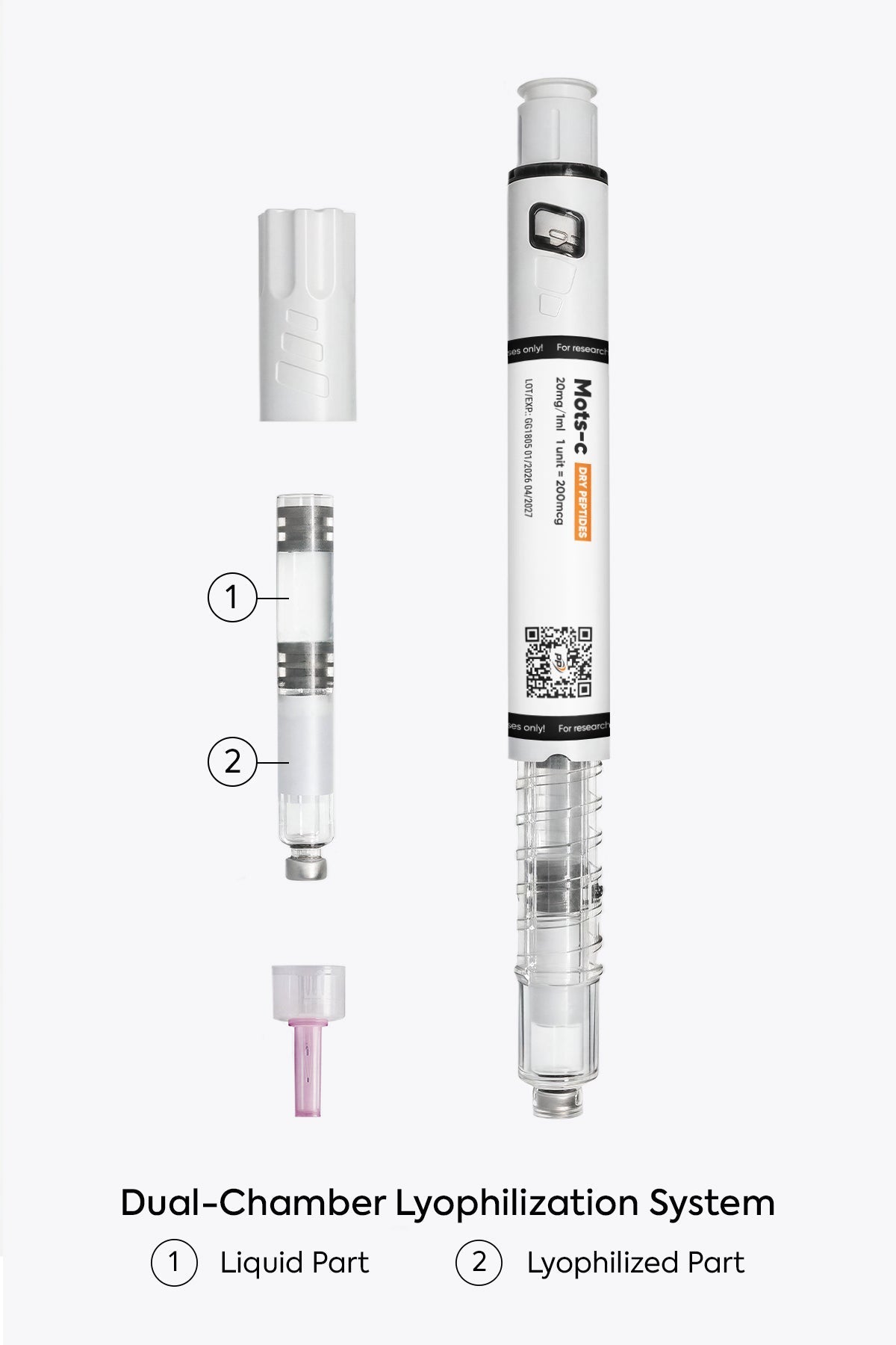 MOTS-c dual-chamber pen 20mg