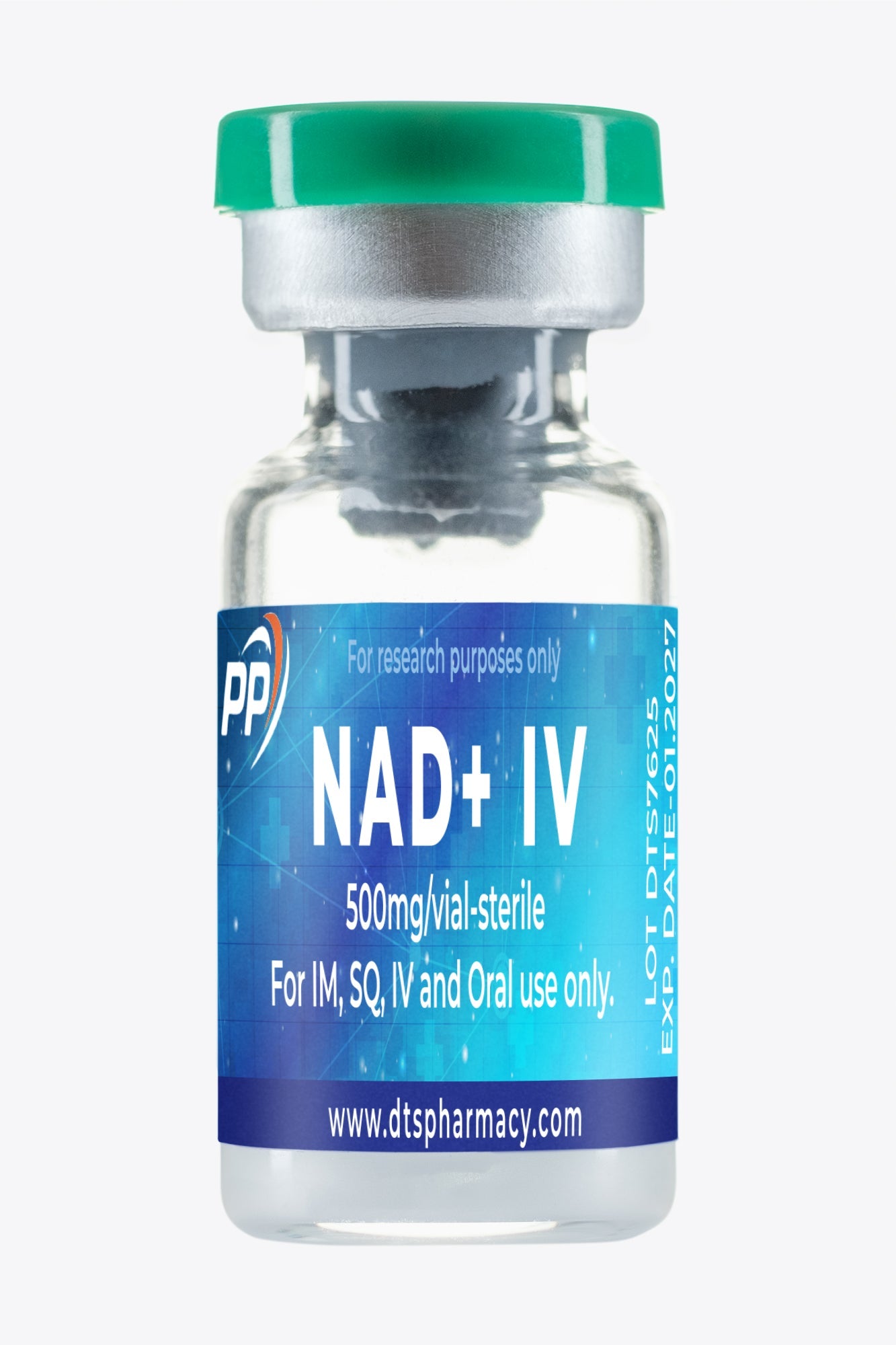 NAD+ IV 500 mg Injektionsfläschchen zur subkutanen, intravenösen und intramuskulären Anwendung
