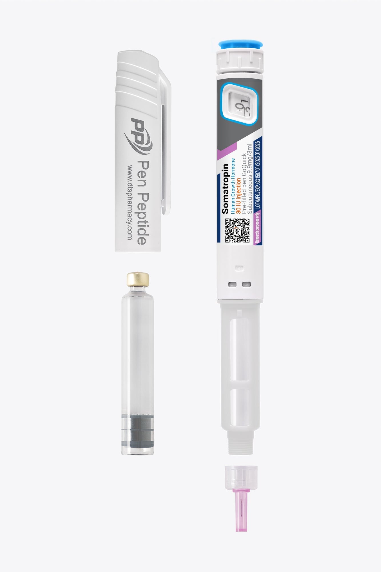 Somatropin (HGH) in Form eines Injektionspens zur subkutanen Anwendung
