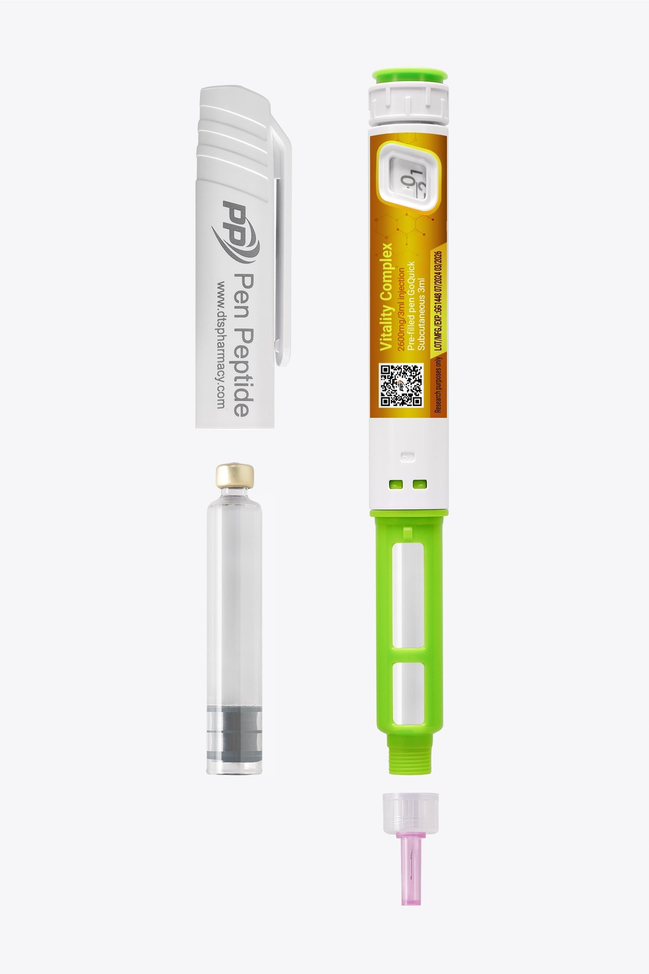 Vitality Complex (Glutathion, NMN & Resveratrol) in Form eines Injektionspens zur subkutanen Anwendung